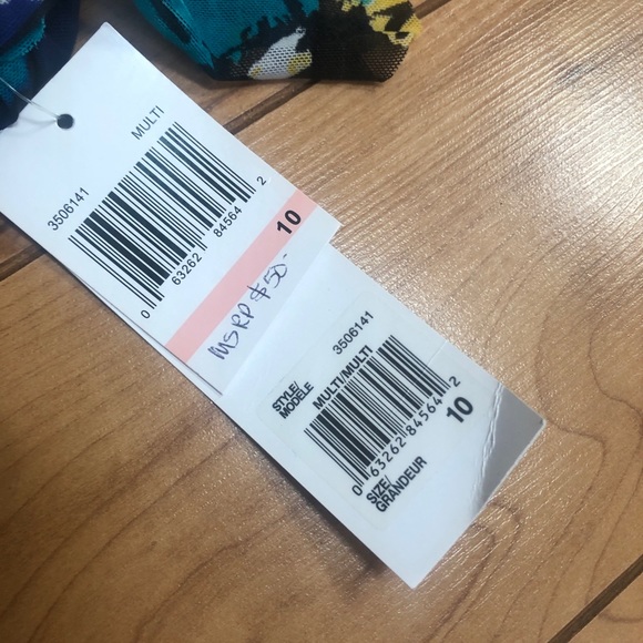 NWT “BE CREATIVE” MODELE Swimsuit Bottoms (Msrp $50) Blue Floral - Picture 4 of 6